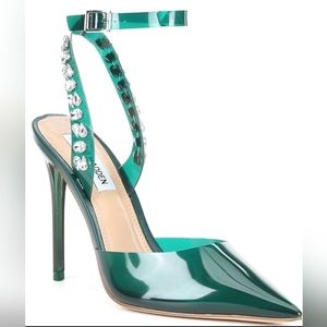 Steve Madden Green very Rhinestone Heels
